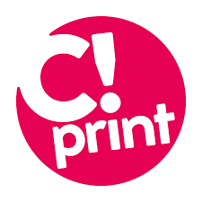 Logo du salon C!Print rose et blanc